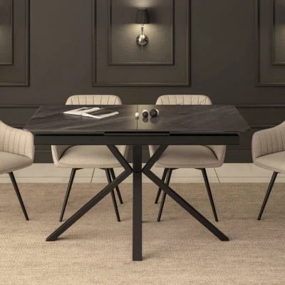 Drehsessel VLADANA mit Polsterung – beige/schwarz
