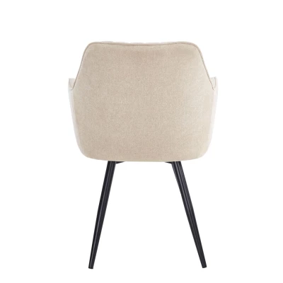 Drehsessel VLADANA mit Polsterung – beige/schwarz