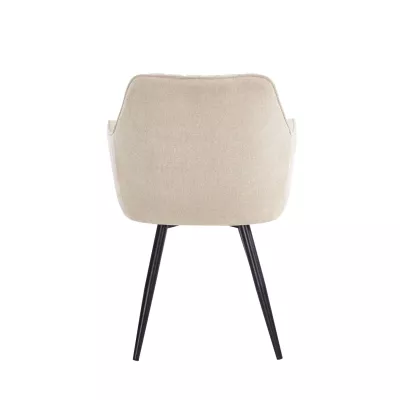 Drehsessel VLADANA mit Polsterung – beige/schwarz