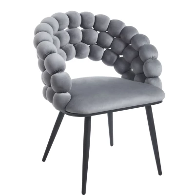 GERTI Designer-Esszimmerstuhl - grau/schwarz
