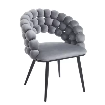 GERTI Designer-Esszimmerstuhl - grau/schwarz