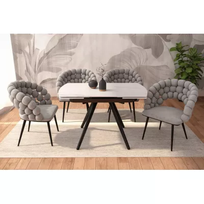 GERTI Designer-Esszimmerstuhl - grau/schwarz