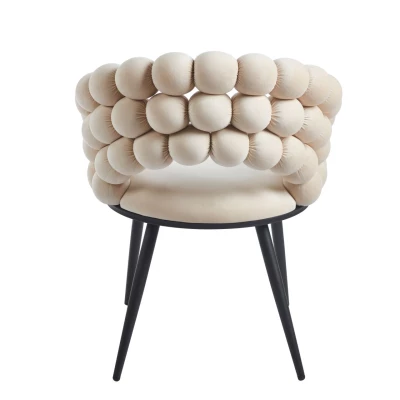 GERTI Designer-Esszimmerstuhl – beige/schwarz