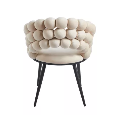 GERTI Designer-Esszimmerstuhl – beige/schwarz
