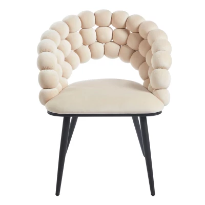 GERTI Designer-Esszimmerstuhl – beige/schwarz