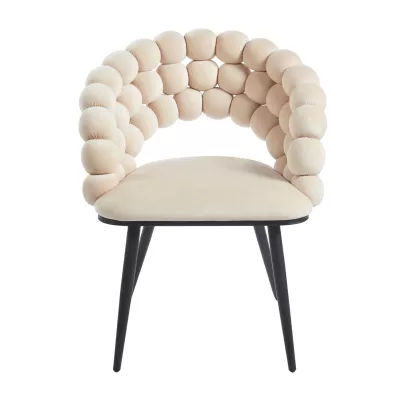 GERTI Designer-Esszimmerstuhl – beige/schwarz