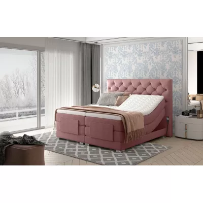 Verstellbares Doppelbett 180x200 LIVANO - Hellrosa