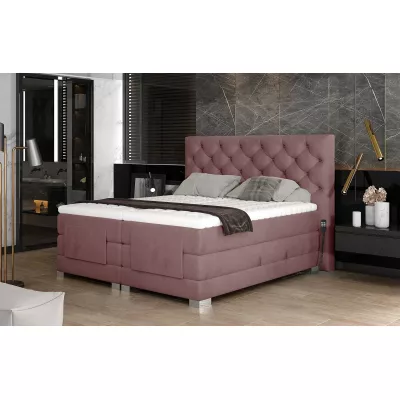 Verstellbares Doppelbett 180x200 LIVANO - Hellrosa