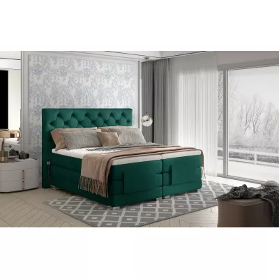 Verstellbares Doppelbett 180x200 LIVANO - Flaschengrün