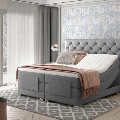 Verstellbares Doppelbett 180x200 LIVANO - beige