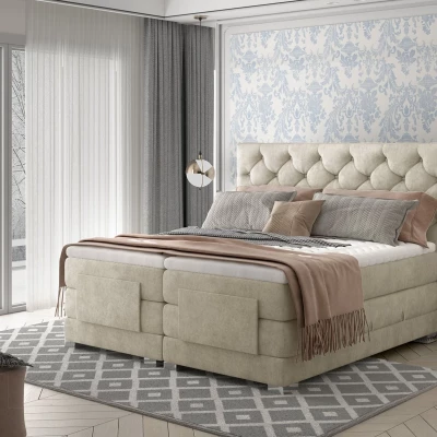 Verstellbares Doppelbett 180x200 LIVANO - beige