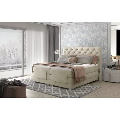 Verstellbares Doppelbett 180x200 LIVANO - beige