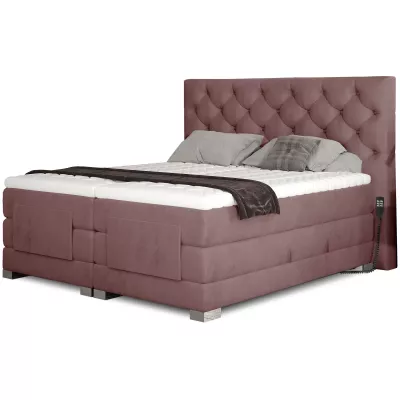 Elektrisch verstellbares Bett 160x200 LIVANO - hellrosa