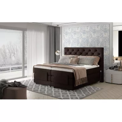 Elektrisch verstellbares Bett 160x200 LIVANO - dunkelbraun