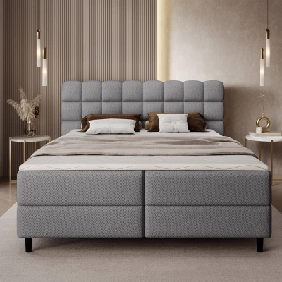 Doppelbett (180x200) MIRELLO - Dunkelgrau
