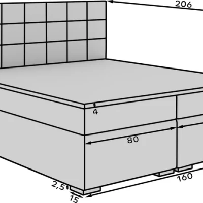 Doppelbett ARBOREN 160x200 - grau