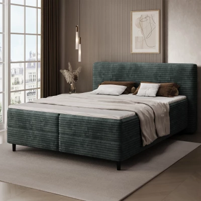 Doppelbett (180x200 cm) CELINO - Dunkelgrün