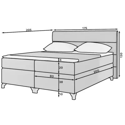 Doppelbett ESTORIA 160x200 - rot