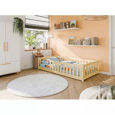 Kindereinzelbett 80x160 MAILA mit Rausfallschutz - Kiefer