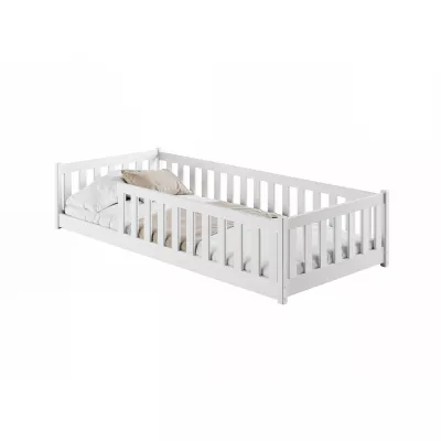 Kindereinzelbett 80x180 MAILA mit Barriere - weiß