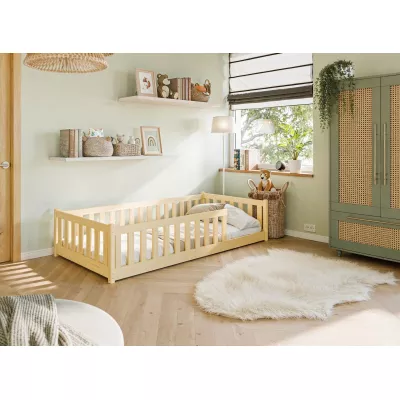 Kindereinzelbett 80x180 MAILA mit Rausfallschutz - Kiefer
