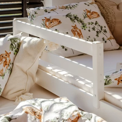 Kinderbett mit Zustellbett und Stauraum HERMIONA – 90x200, Weiß
