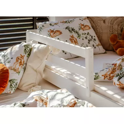 Kinderbett mit Zustellbett und Stauraum HERMIONA – 90x200, Weiß