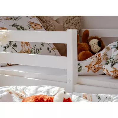 Kinderbett mit Zustellbett und Stauraum HERMIONA – 90x200, Weiß