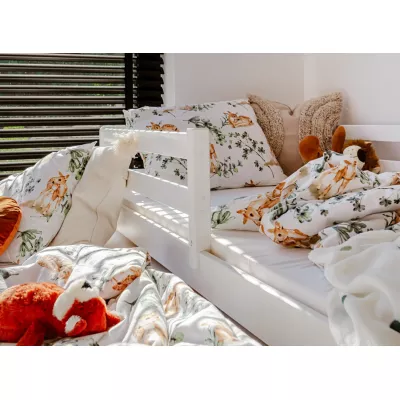 Kinderbett mit Zustellbett und Stauraum HERMIONA – 90x200, Weiß