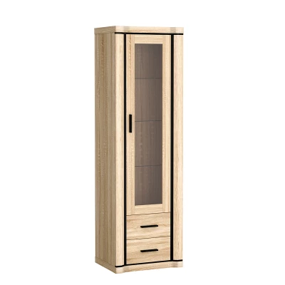 AIRA schmale Vitrine – Sonoma-Eiche