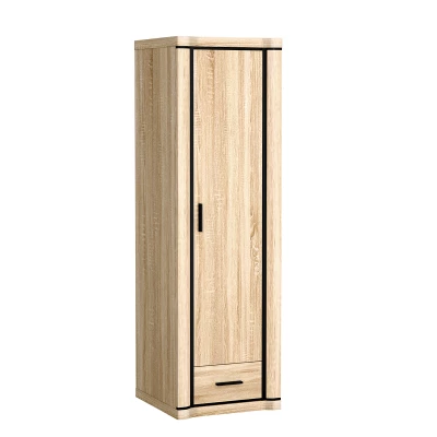 Schmaler Kleiderschrank AIRA – Breite 58 cm, Sonoma-Eiche