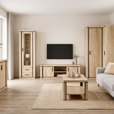 Eckschrank AIRA – Breite 100 cm, Sonoma-Eiche
