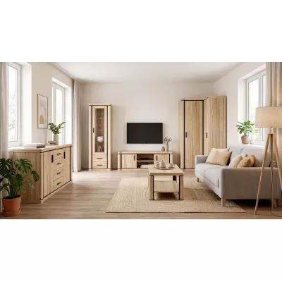Eckschrank AIRA – Breite 100 cm, Sonoma-Eiche