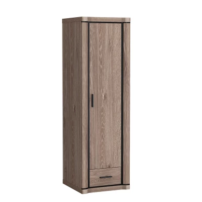 Schmaler Kleiderschrank AIRA – Breite 58 cm, Trüffeleiche