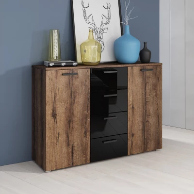 Elegante zweitürige Kommode SÁRA mit Schubladen