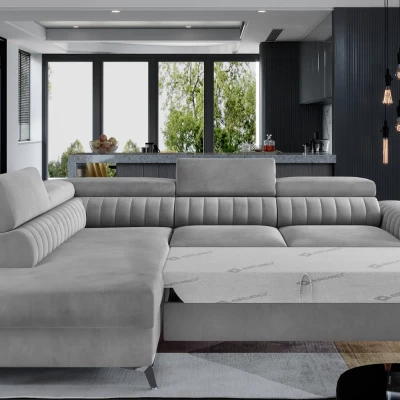 Ecksofa für das Wohnzimmer MELISENDE - grau, rechte Ecke