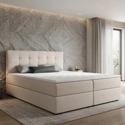 Doppelbett 180x200 mit Stauraum STIG 2 - beige