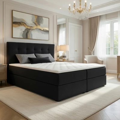 Doppelbett 180x200 mit Stauraum STIG 2 - Anthrazit