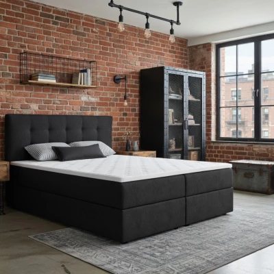 Doppelbett 180x200 mit Stauraum STIG 2 - Anthrazit