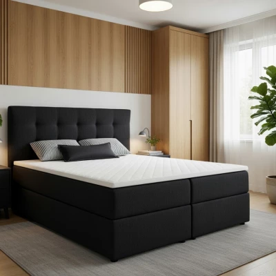 Doppelbett 180x200 mit Stauraum STIG 2 - Anthrazit