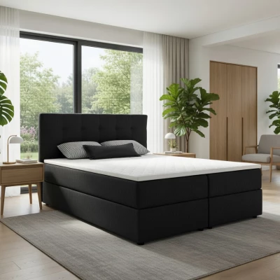 Doppelbett 180x200 mit Stauraum STIG 2 - Anthrazit