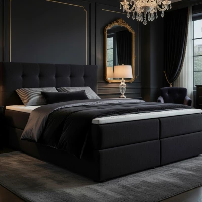 Doppelbett 180x200 mit Stauraum STIG 2 - Anthrazit