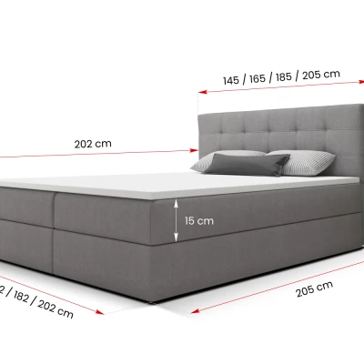 Doppelbett 180x200 mit Stauraum STIG 2 - grau