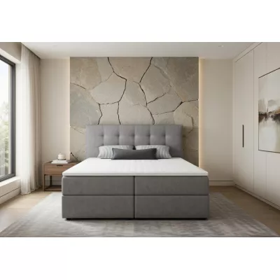 Doppelbett 180x200 mit Stauraum STIG 2 - grau