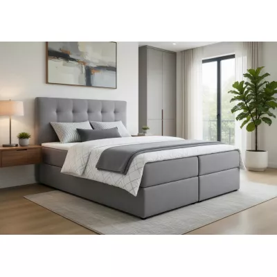 Doppelbett 180x200 mit Stauraum STIG 2 - grau