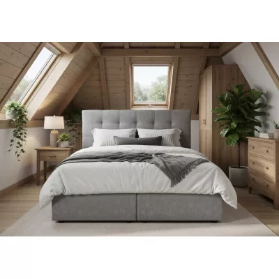 Doppelbett 180x200 mit Stauraum STIG 2 - grau