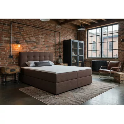 Doppelbett 180x200 mit Stauraum STIG 2 - braun