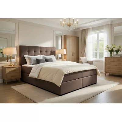 Doppelbett 180x200 mit Stauraum STIG 2 - braun