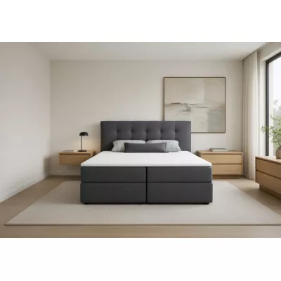 Doppelbett 180x200 mit Stauraum STIG 2 - grau
