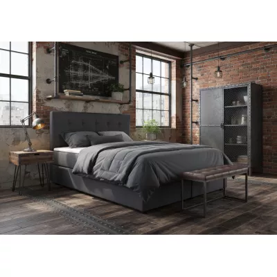 Doppelbett 180x200 mit Stauraum STIG 2 - grau